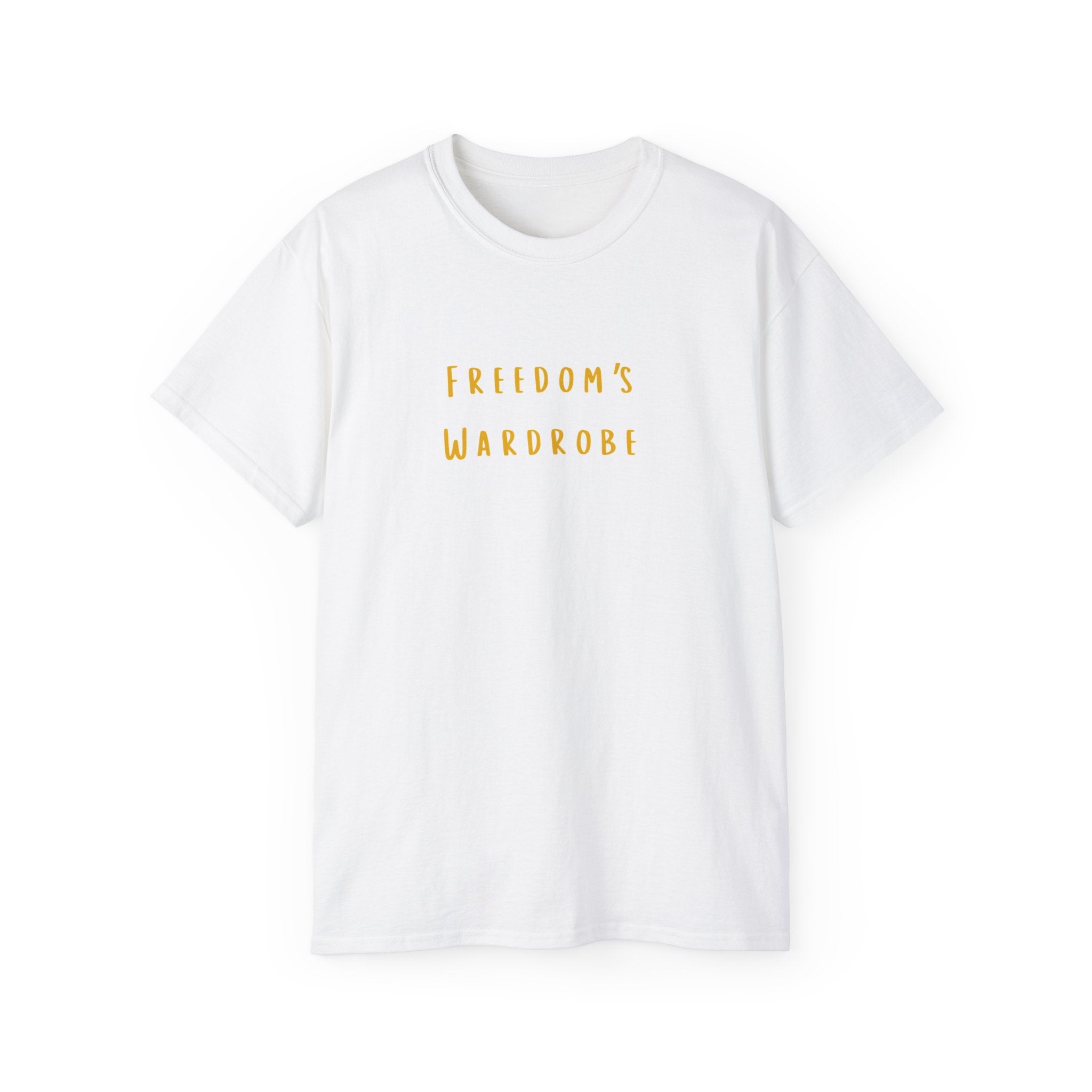 White/Yellow FRDM's Wardrobe T - Shirt