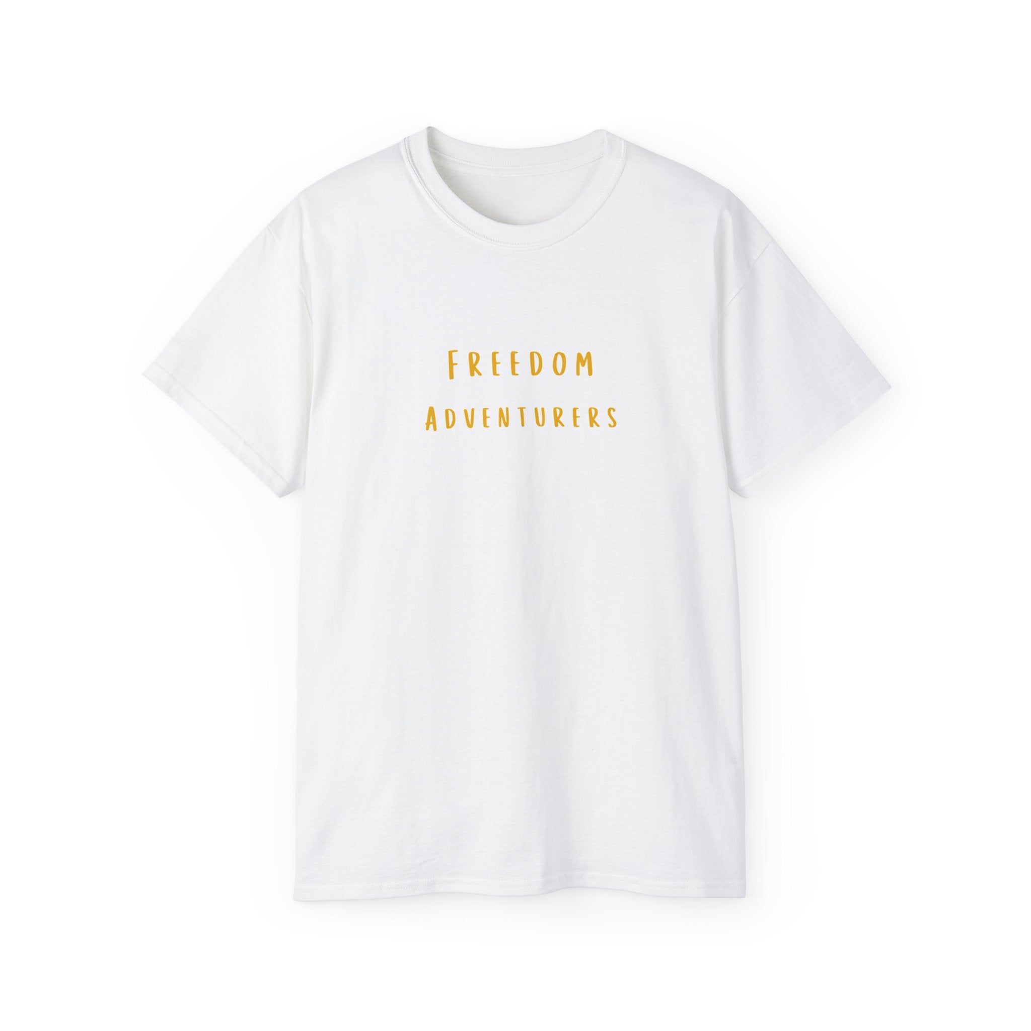 White/Yellow FRDM Adventurers T - Shirt